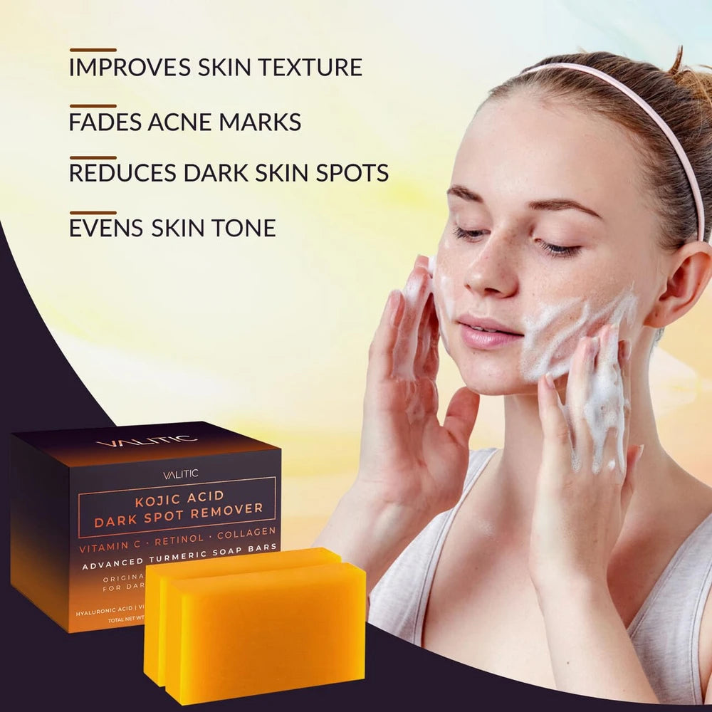 Valitic Kojic Acid Turmeric Soap Bars